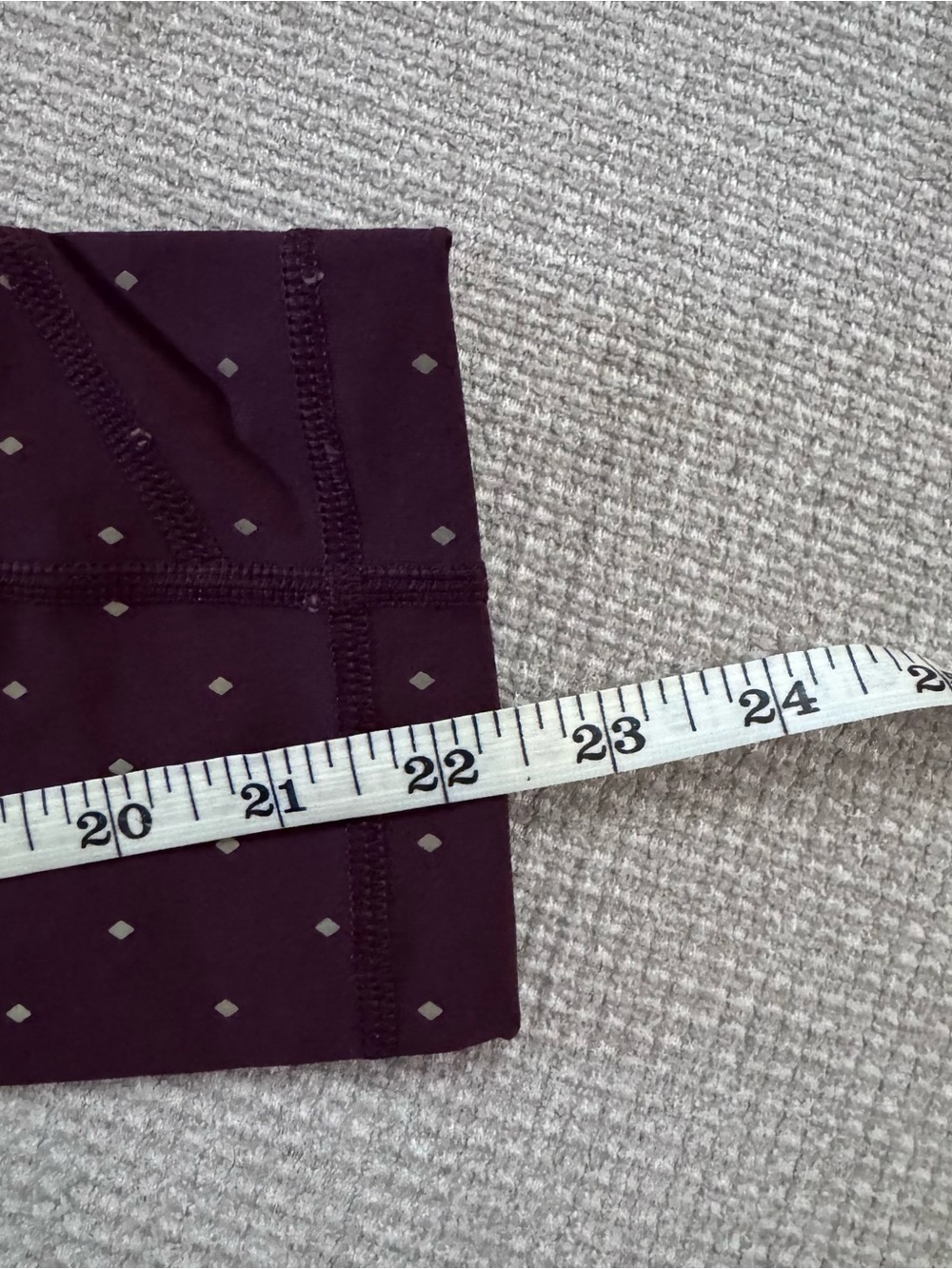 Lululemon Maroon Leggings with mesh Subtle Diamond Print women 4 - Picture 5 of 6